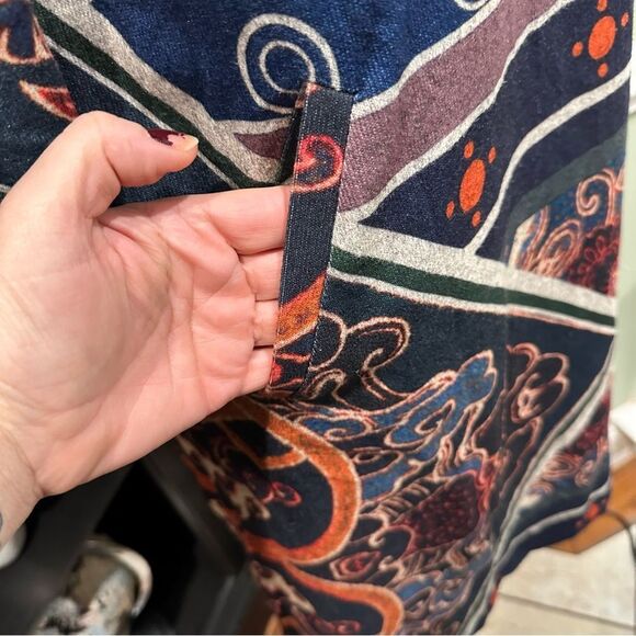 LULU H Paris Boho Floral pattern Sweater Dress Size Large - Picture 5 of 13